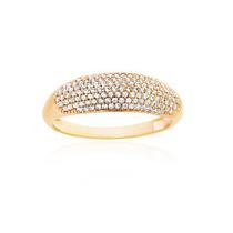 Anel de ouro 18K Pedras Zirconia Anel de ouro 18K Pedras Zirconia