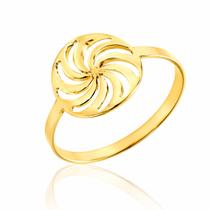 Anel de ouro 18k Redondo Estampado Linha Delicata Anel de ouro 18k Redondo Estampado Linha Delicata