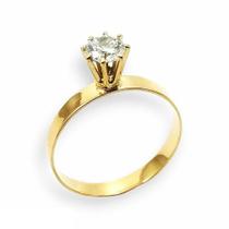 Anel de ouro 18k solitário - aro reto fino Anel de ouro 18k solitário - aro reto fino