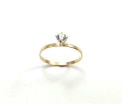 Anel de ouro 18k solitário - aro único
