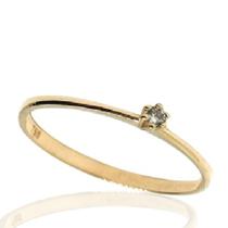 Anel de Ouro 18k Solitário - Elegancy Joias Anel de Ouro 18k Solitário - Elegancy Joias
