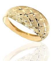 Anel de ouro 18k Trabalhado Estampado - Elegancy Joias