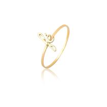 Anel De Ouro Feminino Cristo Fé Palavra Ouro Puro 18k Ab605