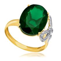 Anel de ouro Laço com Blue green de 8 Cts