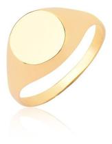 Anel De Ouro Largo Feminino 18k Puro A507