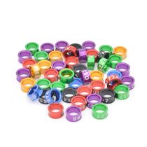 Anel de perna para aves PFCKE - 50 unidades, cores variadas, alumínio, ID 4-8 mm Anel de perna para aves PFCKE - 50 unidades, cores variadas, alumínio, ID 4-8 mm