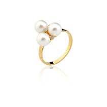 Anel De Pérola Antigo Ouro 10k Ap10