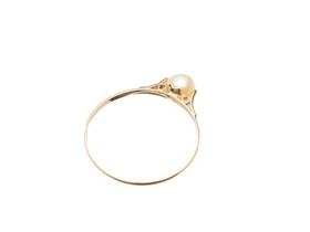 Anel De Pérola Legítima Ouro 18k 750