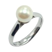 Anel de Pérola Ouro Branco ou Amarelo 18k WG