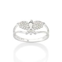 Anel de prata 925 feminino rommanel fino skinny espírito santo cravejado zircônias 810233