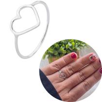 Anel de Prata 925 legítima coração vazado delicado blogueira Anel de Prata 925 legítima coração vazado delicado blogueira