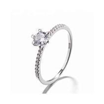 Anel de prata 925 Solitaire Engagement Zircon para mulheres Anel de prata 925 Solitaire Engagement Zircon para mulheres