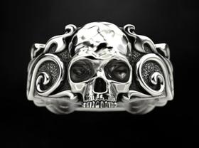 Anel de Prata Caveira - Alliance Skull - Em Prata 925 - Celtic Joias Masculinas
