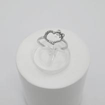 Anel De Prata Com Coração Trabalhado Bijou Art Anel De Prata Com Coração Trabalhado Bijou Art