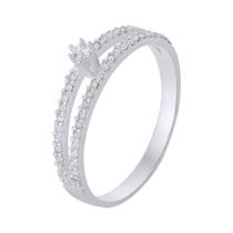 Anel de Prata Encanto com Zircônias Brancas Anel de Prata Encanto com Zircônias Brancas