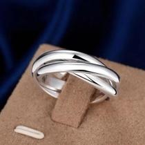 Anel de Prata Esterlina 925 Feminino - Aliança de Casamento Charmosa e Delicada