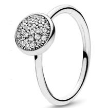 Anel de Prata Gota Brilhante