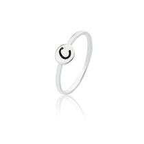 Anel de Prata Life Letra C