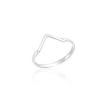 Anel de Prata Minimalista em V