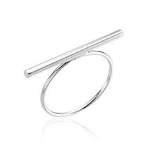 Anel de Prata Palito Quadrado