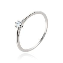 Anel de Prata Solitário com Zircônia mod 953081 Anel de Prata Solitário com Zircônia mod 953081