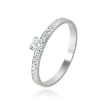Anel de Prata Solitário com Zircônia mod 953083 Anel de Prata Solitário com Zircônia mod 953083