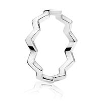 Anel de Prata Zig Zag