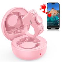 Anel de rolagem TikTok para iPhone/Android/iOS, aplicativo Page Turner para Kindle no iPad Bluetooth Scroller Remote Camera Shutter (rosa)