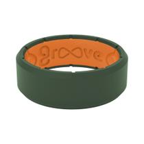 Anel de silicone Groove Life Edge Moss verde/laranja tamanho 12 homens
