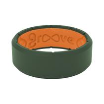 Anel de silicone Groove Life Edge Moss verde/laranja tamanho 8 homens