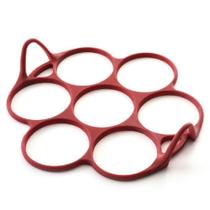 Anel de silicone para panquecas e ovos Norpro 957R, 7 unidades, vermelho