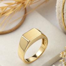 Anel de Sinete Masculino em Ouro 18k