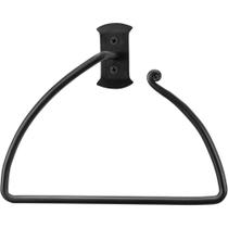 Anel de toalha de mão RTZEN Matte Black Wrought Iron Farmhouse