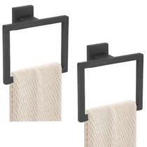 Anel de toalha JOPOFI Thicken SUS 304 em aço inoxidável preto fosco