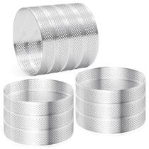 Anel de torta Aringfes em aço inoxidável 10 cm resistente ao calor x10