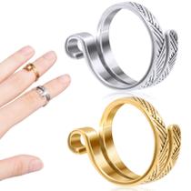 Anel de tricô e crochê ANCIRS para dedos (pacote com 2) Anel de tricô e crochê ANCIRS para dedos (pacote com 2)