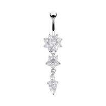Anel De Umbigo Feminino Sexy Com Pingente De Flor De Cristal, Joia Corporal Da Moda 2023 Anel De Umbigo Feminino Sexy Com Pingente De Flor De Cristal, Joia Corporal Da Moda 2023