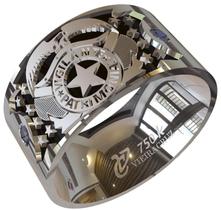 Anel De Vigilante Patrimonial Em Prata 950K