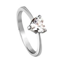 Anel de Zircônia Cúbica Banhado a Ouro - À Prova D'água - Aço Inoxidável