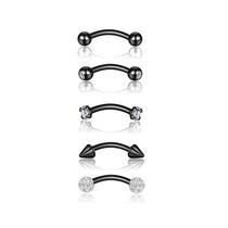 Anel de Zircônia Cúbica em Aço Inoxidável - Para Rook, Daith, Barriga, Lábio, Sobrancelha, Cartilagem e Tragus