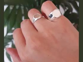 Anel Dedo Dedeira Liso Chapa Médio Prata Legitima 925