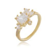 Anel Design Queen - banho de ouro amarelo 18k Anel Design Queen - banho de ouro amarelo 18k