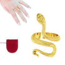 Anel Dourado Ajustável Cobra Serpente Snake