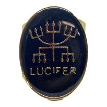 Anel Dourado Ajustável Orixá Exú 2,7 Cm Em Metal - Selecione Anel Dourado Ajustável Orixá Exú 2,7 Cm Em Metal - Selecione