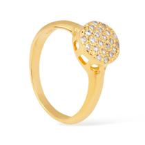 Anel Dourado Chuveirinho Cravejado de Zircônia Anel Dourado Chuveirinho Cravejado de Zircônia