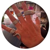 Anel Dourado Cobra 4 Peças Snake Punk Anel Dourado Cobra 4 Peças Snake Punk