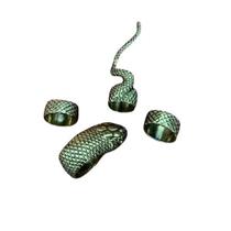 Anel Dourado Cobra 4 Peças Snake Punk X0093