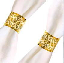 Anel Dourado Porta Guardanapo Saia Decoração Anel Dourado Porta Guardanapo Saia Decoração