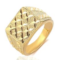 Anel Dourado Trabalhado Banhado A Ouro Ajustável Anel Dourado Trabalhado Banhado A Ouro Ajustável