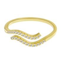 Anel Doze Constelações Galvanizado Ouro Rosa Diamante Lady Open Ring